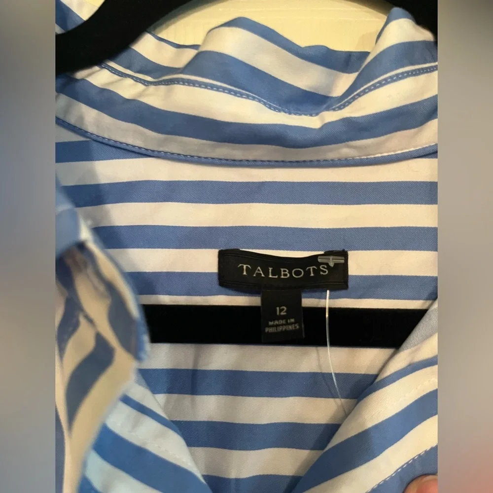 Talbots Classic Poplin Shirt Dress - Picture 4 of 6